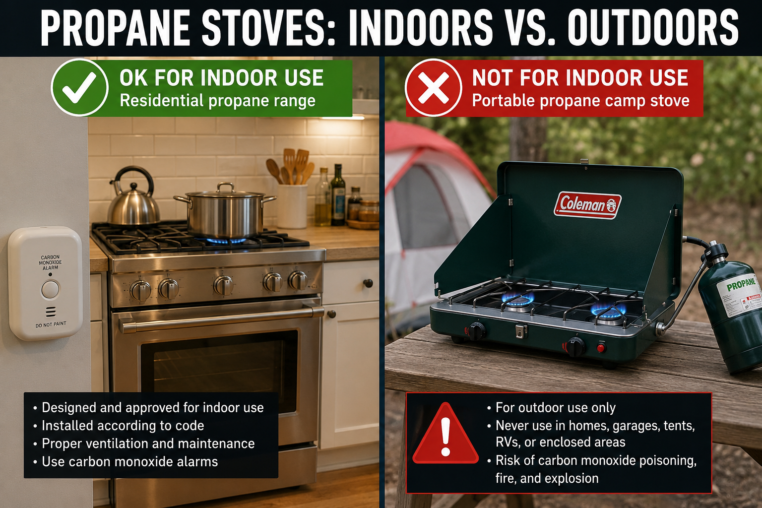 Can You Use a Propane Camp Stove Indoors?